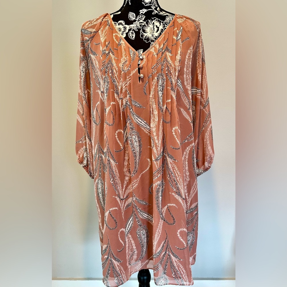 Peach/pink boho style dress